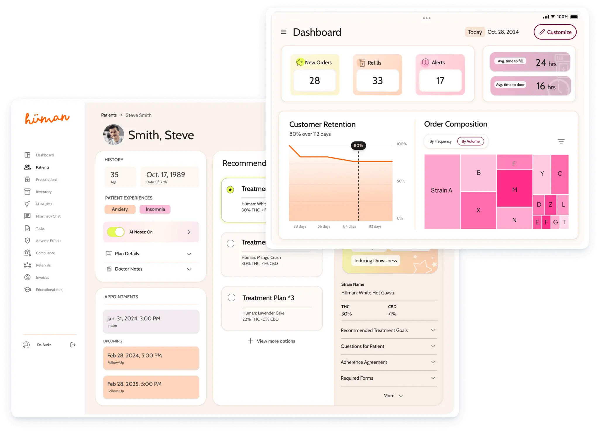 Patient Clinic Dashboard